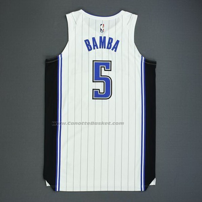 Maglia Orlando Magic Mohamed Bamba NO 5 Icon Autentico 2019-20 Bianco